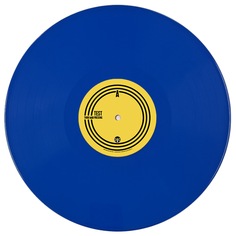 Opaque Blue color vinyl on white background