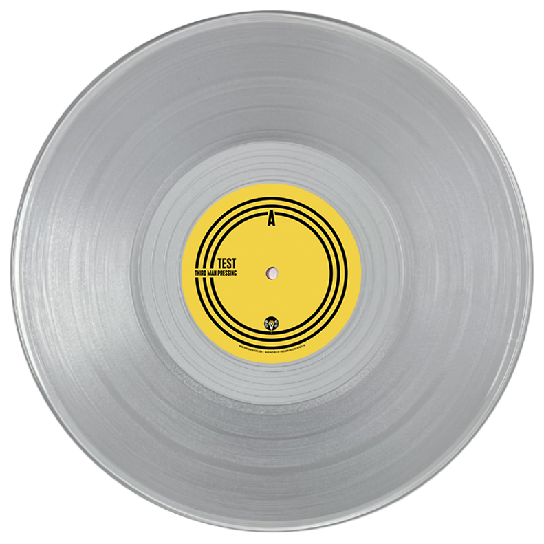 Clear color vinyl on white background