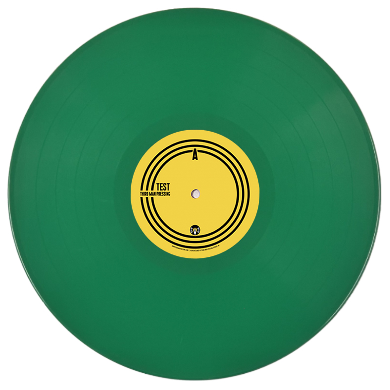 Opaque Green color vinyl on white background