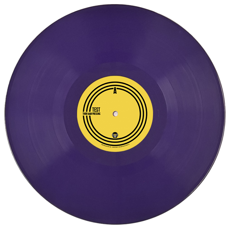 Opaque Purple color vinyl on white background