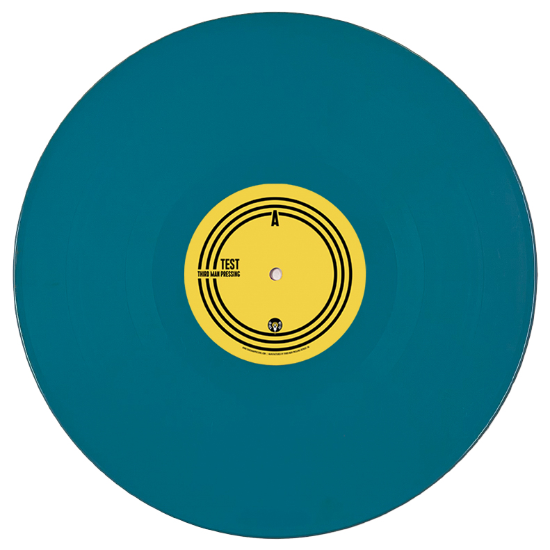 Opaque Turquoise color vinyl on white background
